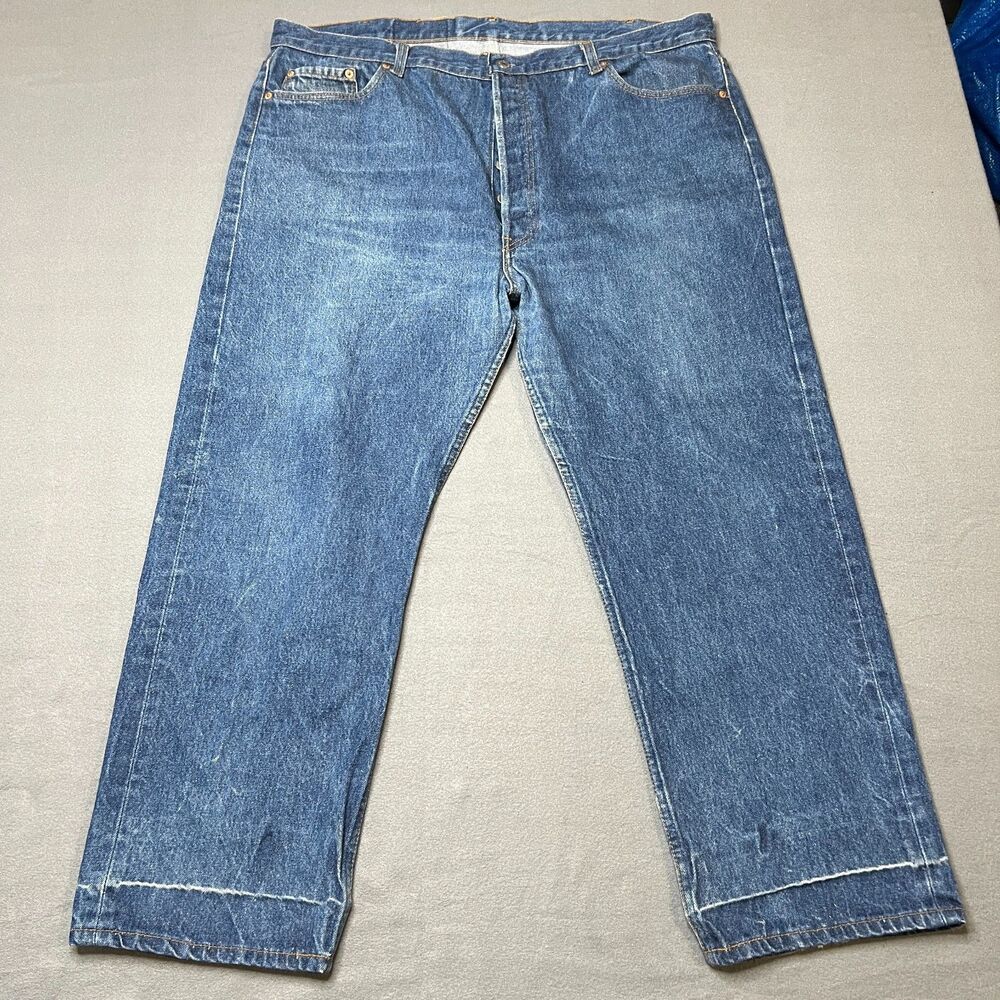 Vintage Levi's 501 Jeans Men's 46x30 (Fits 42x27.5) Blue Cotton Denim Straight